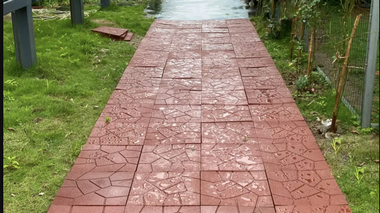 Раскладка плитки на дорожке